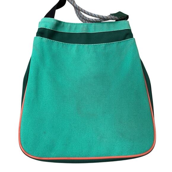 KAVU Crossbody Messenger Bag Shoulder Purse Teal Orange Paracord Shoulder Strap - Picture 3 of 11